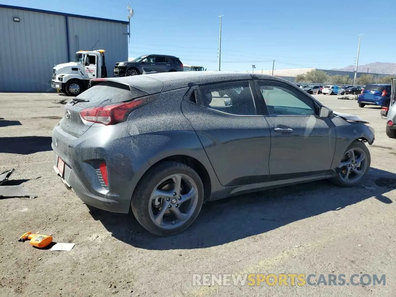 3 Photograph of a damaged car KMHTG6AF8KU019899 HYUNDAI VELOSTER 2019