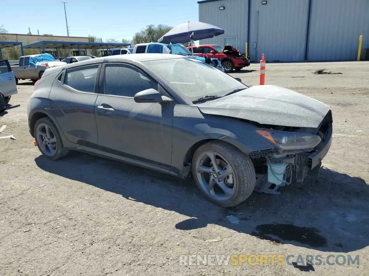 4 Photograph of a damaged car KMHTG6AF8KU019899 HYUNDAI VELOSTER 2019