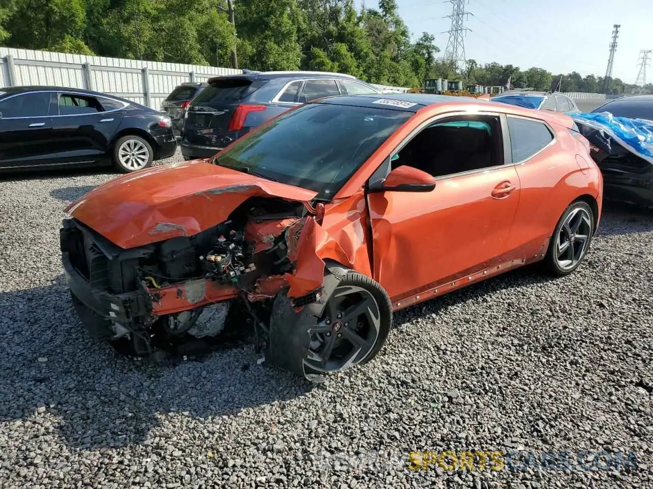 1 Photograph of a damaged car KMHTH6AB2KU020508 HYUNDAI VELOSTER 2019