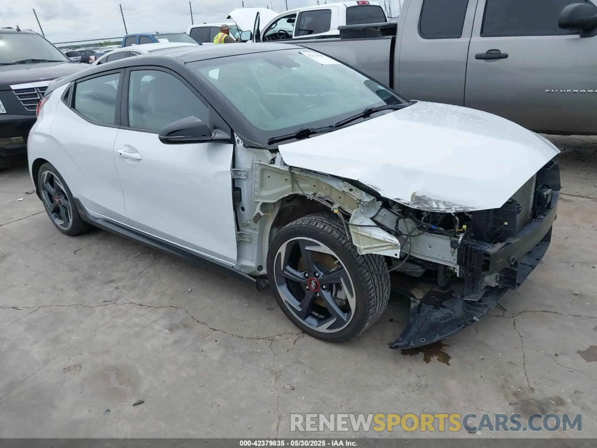 1 Photograph of a damaged car KMHTH6ABXKU012222 HYUNDAI VELOSTER 2019