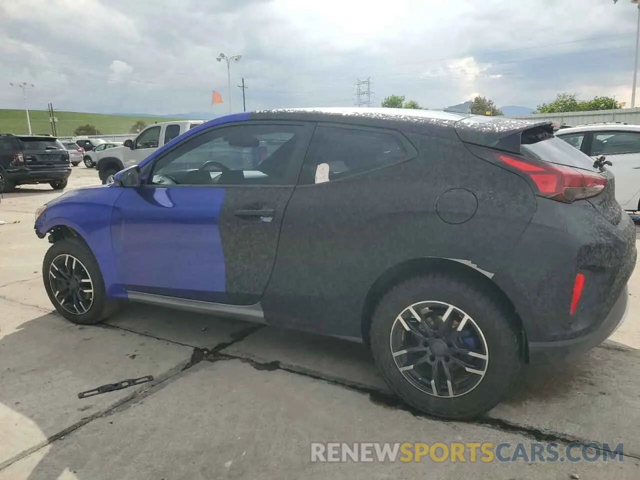2 Photograph of a damaged car KMHTG6AF3LU026857 HYUNDAI VELOSTER 2020