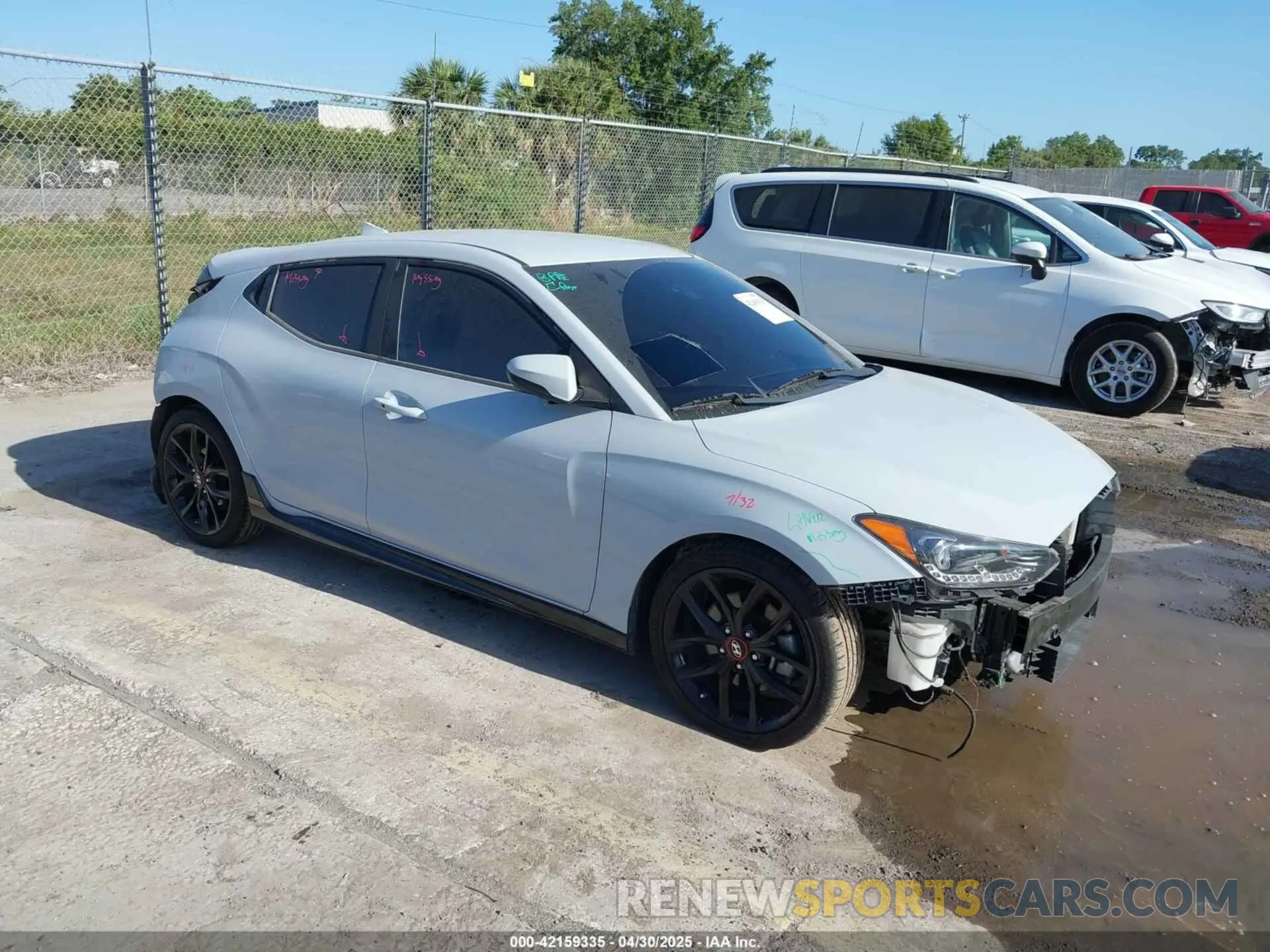 1 Photograph of a damaged car KMHTH6AB0LU026664 HYUNDAI VELOSTER 2020