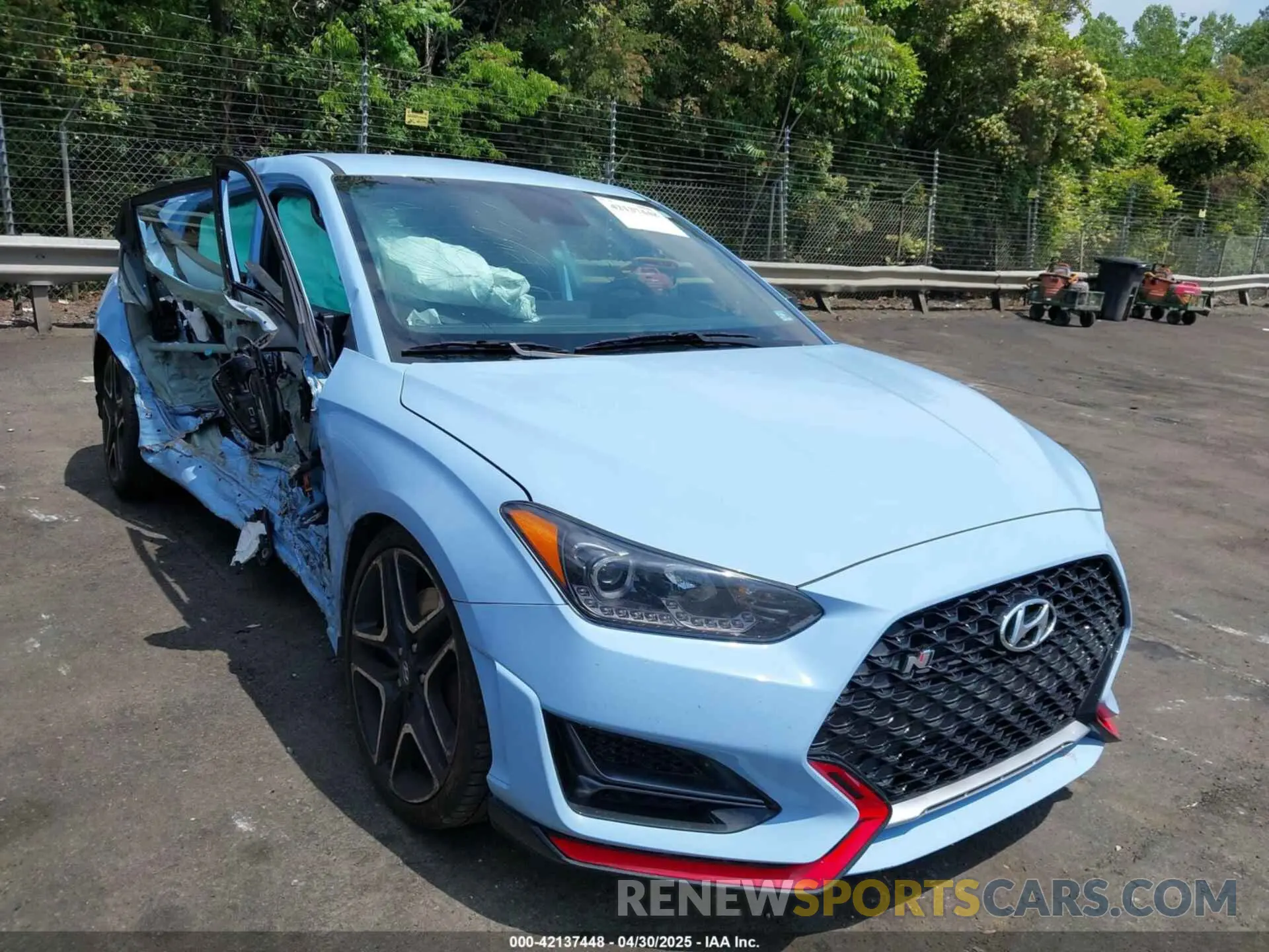 1 Photograph of a damaged car KMHT36AH7NU014310 HYUNDAI VELOSTER N 2022