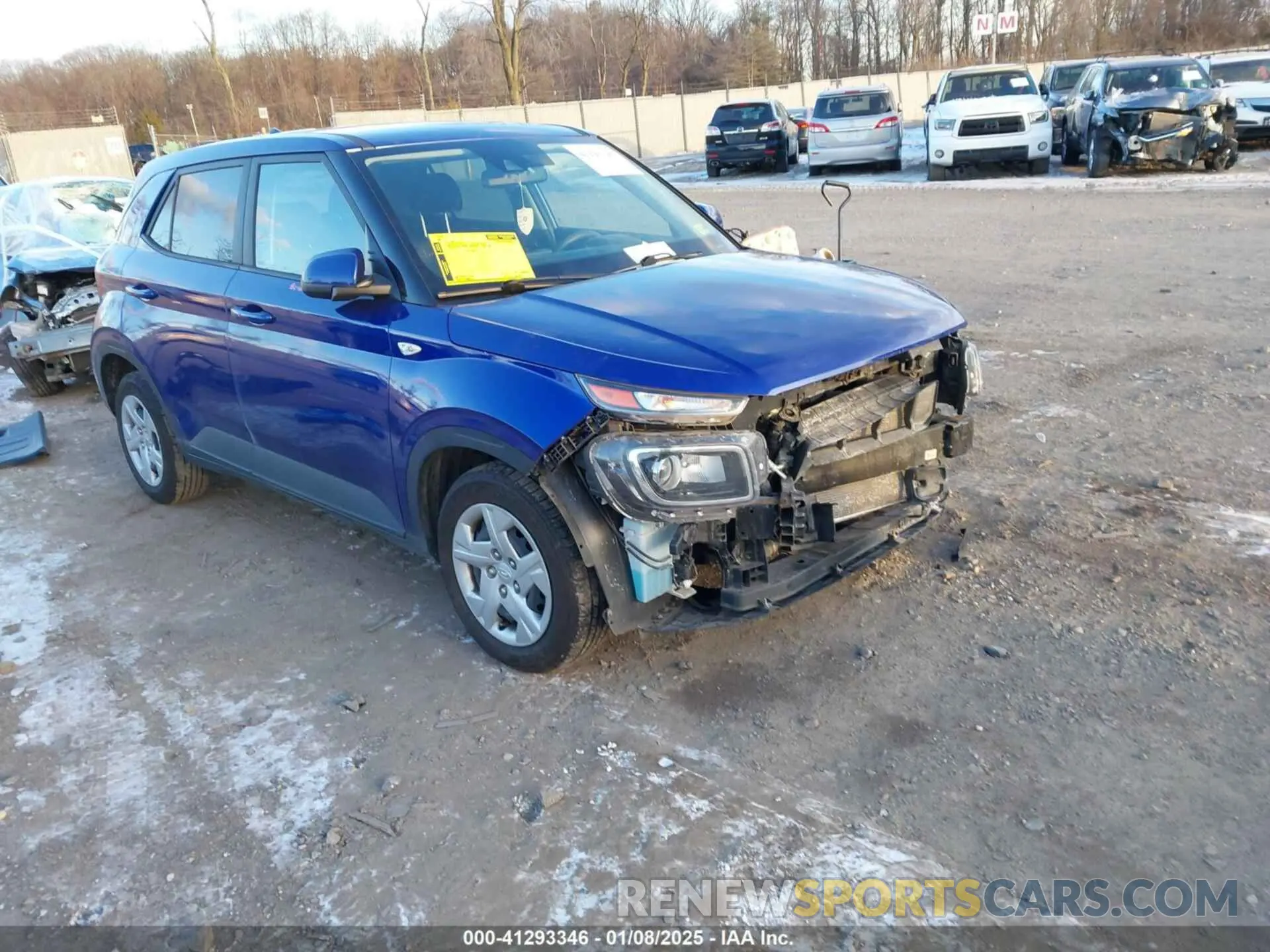 1 Photograph of a damaged car KMHRB8A30LU015163 HYUNDAI VENUE 2020