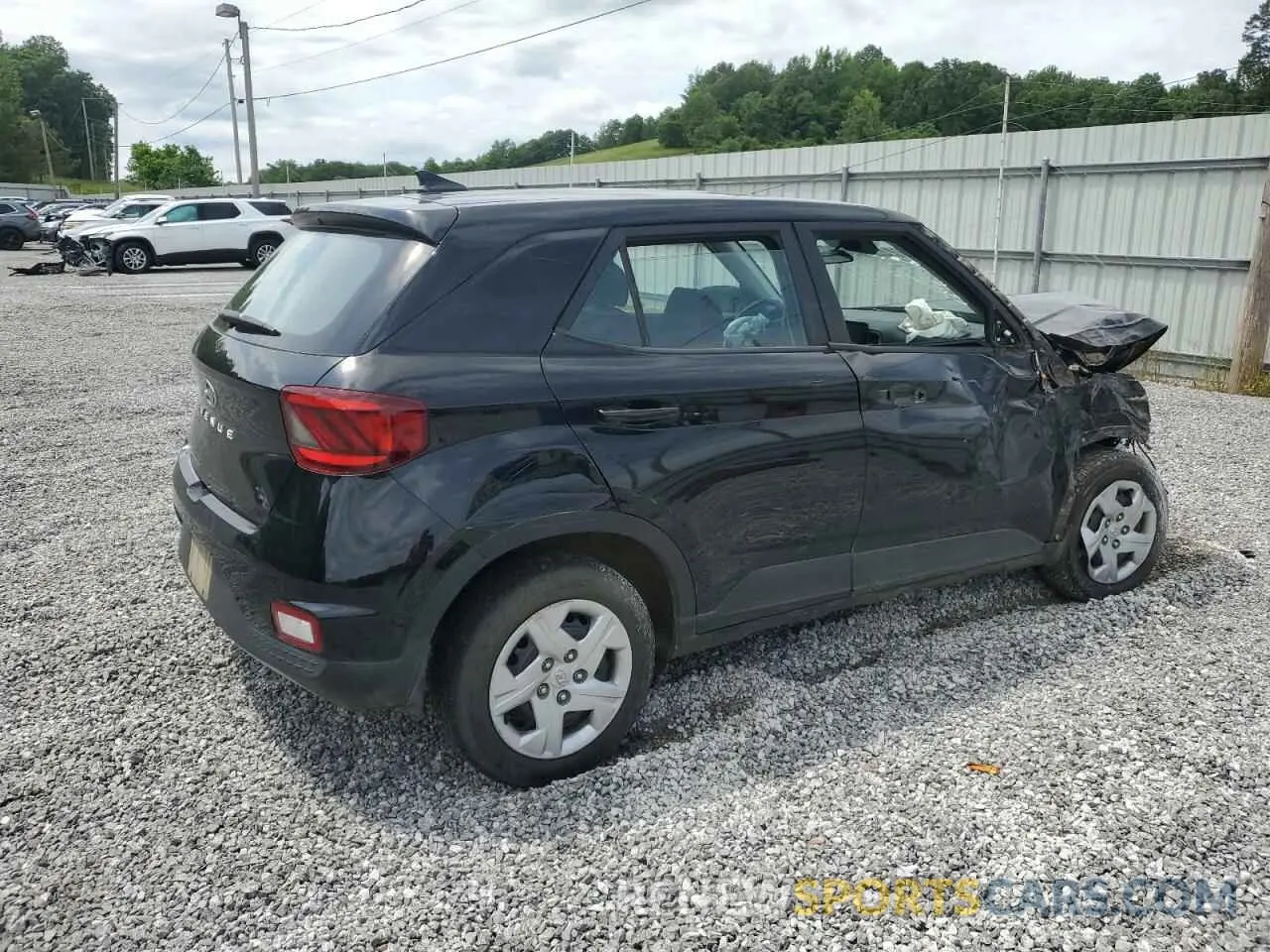 3 Photograph of a damaged car KMHRB8A33LU044799 HYUNDAI VENUE 2020