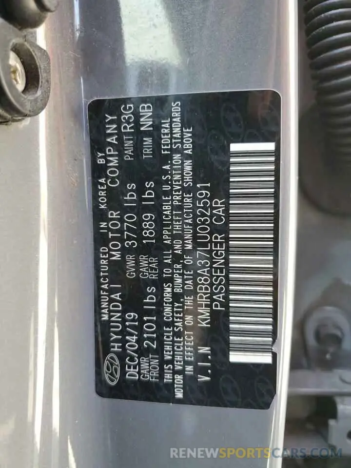 14 Photograph of a damaged car KMHRB8A37LU032591 HYUNDAI VENUE 2020