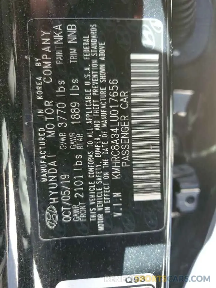 12 Photograph of a damaged car KMHRC8A34LU017656 HYUNDAI VENUE 2020