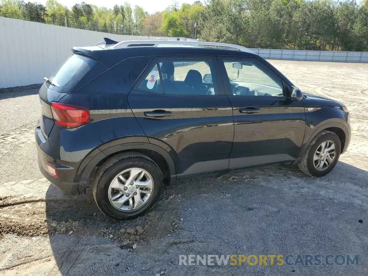 3 Photograph of a damaged car KMHRC8A34LU017656 HYUNDAI VENUE 2020