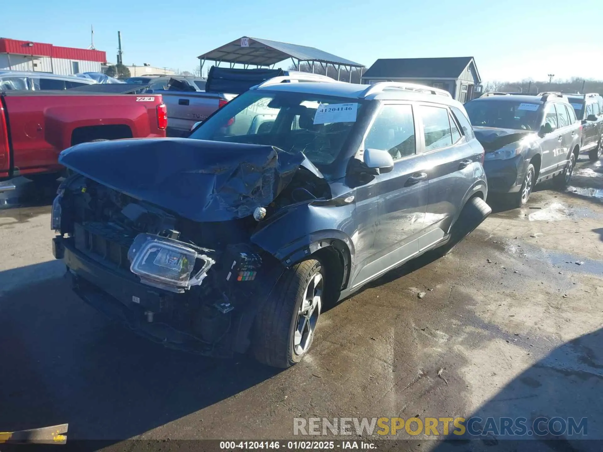 2 Photograph of a damaged car KMHRC8A34LU047689 HYUNDAI VENUE 2020