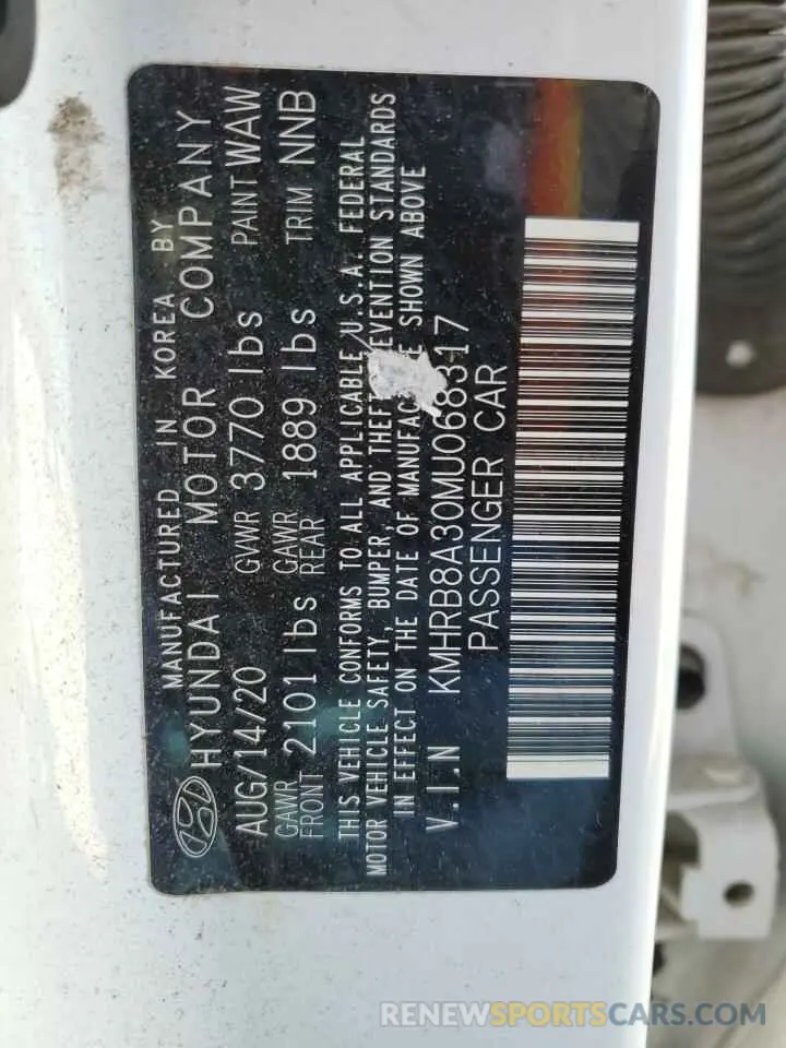 16 Photograph of a damaged car KMHRB8A30MU068317 HYUNDAI VENUE 2021