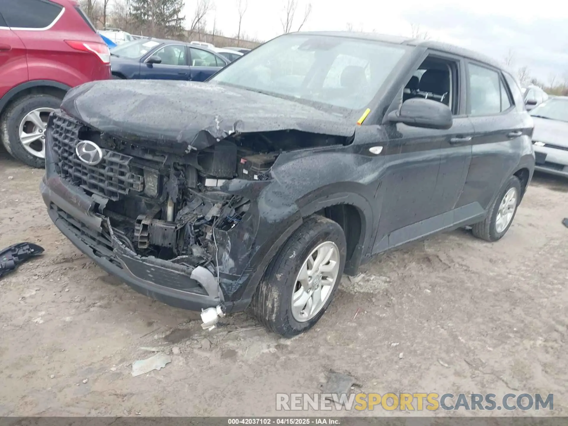 2 Photograph of a damaged car KMHRB8A30MU089295 HYUNDAI VENUE 2021