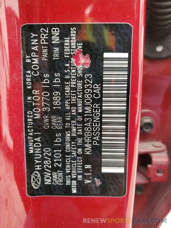 15 Photograph of a damaged car KMHRB8A31MU089323 HYUNDAI VENUE 2021