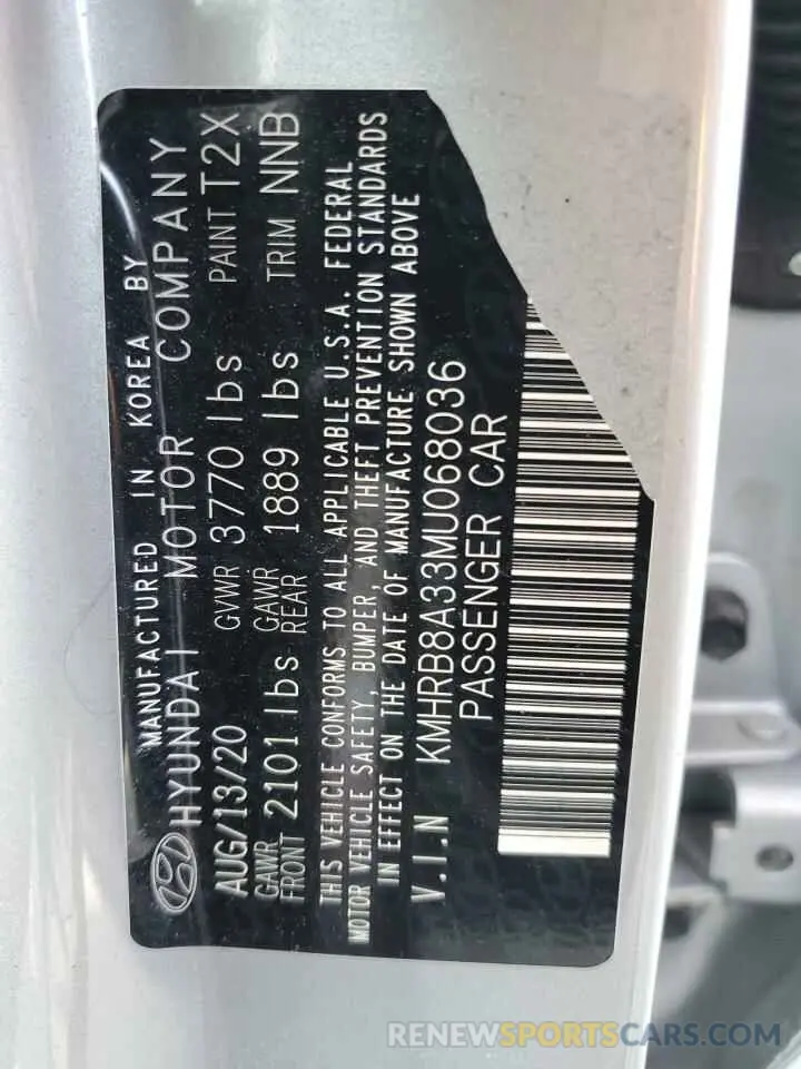 13 Photograph of a damaged car KMHRB8A33MU068036 HYUNDAI VENUE 2021
