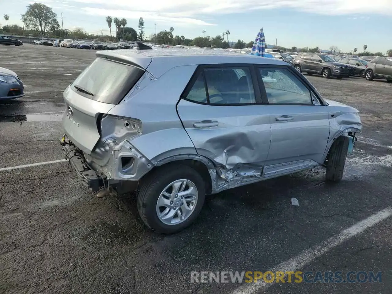 3 Photograph of a damaged car KMHRB8A33MU069722 HYUNDAI VENUE 2021