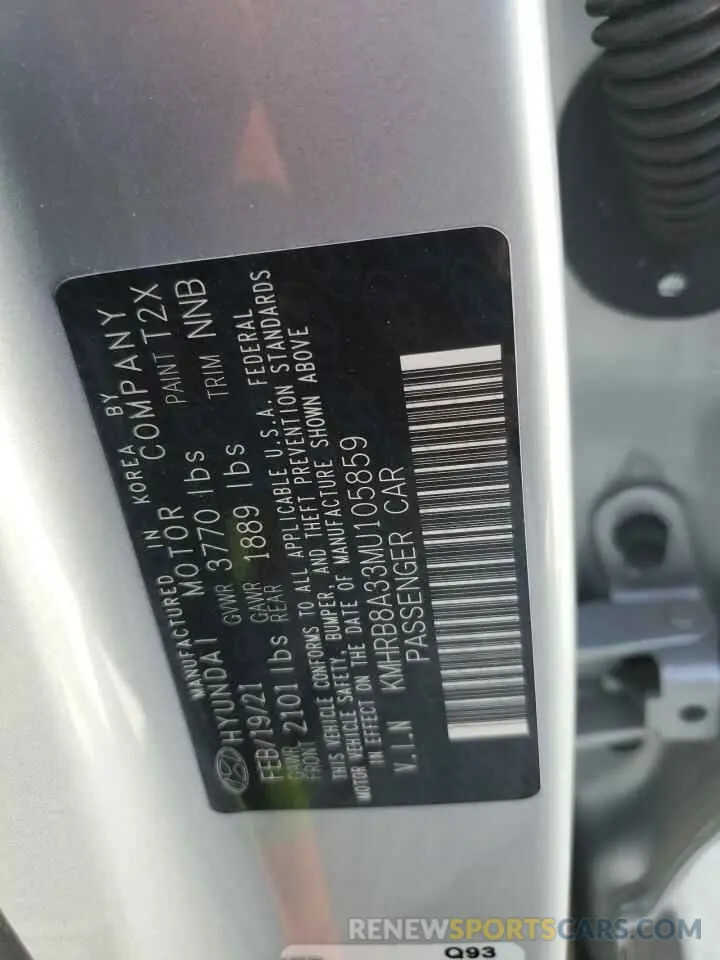14 Photograph of a damaged car KMHRB8A33MU105859 HYUNDAI VENUE 2021
