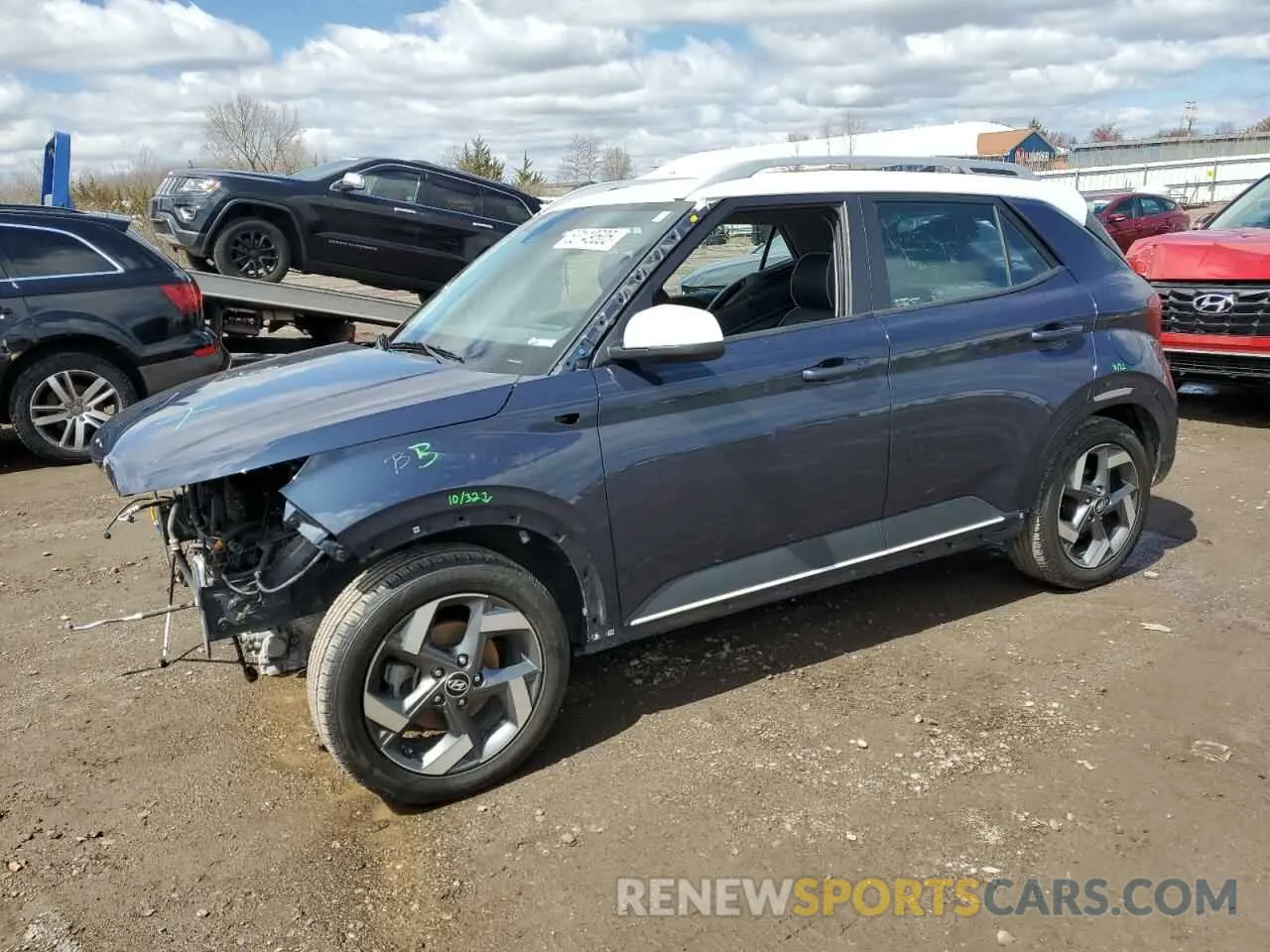 1 Photograph of a damaged car KMHRC8A30MU080187 HYUNDAI VENUE 2021