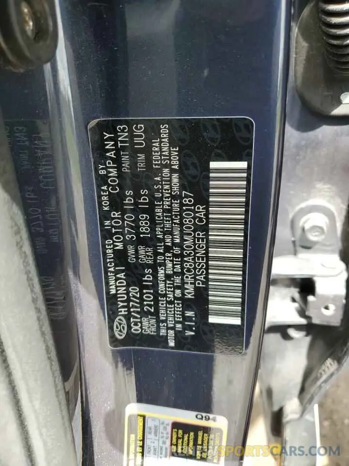 13 Photograph of a damaged car KMHRC8A30MU080187 HYUNDAI VENUE 2021
