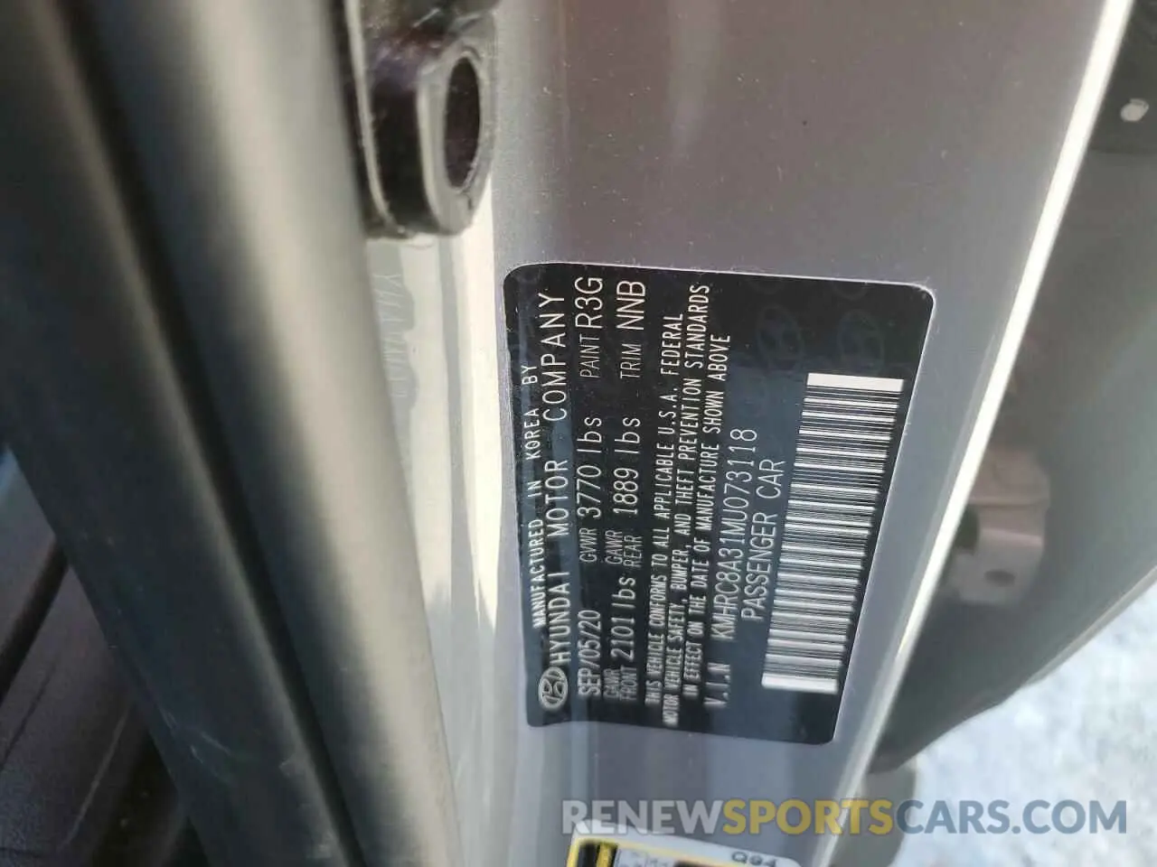 13 Photograph of a damaged car KMHRC8A31MU073118 HYUNDAI VENUE 2021