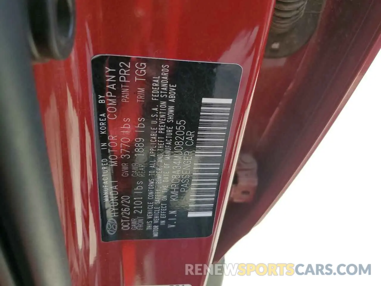 13 Photograph of a damaged car KMHRC8A34MU082055 HYUNDAI VENUE 2021