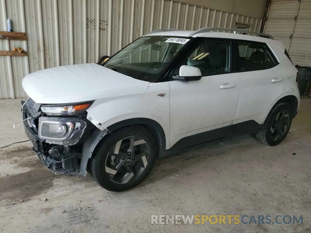 1 Photograph of a damaged car KMHRC8A34MU106046 HYUNDAI VENUE 2021