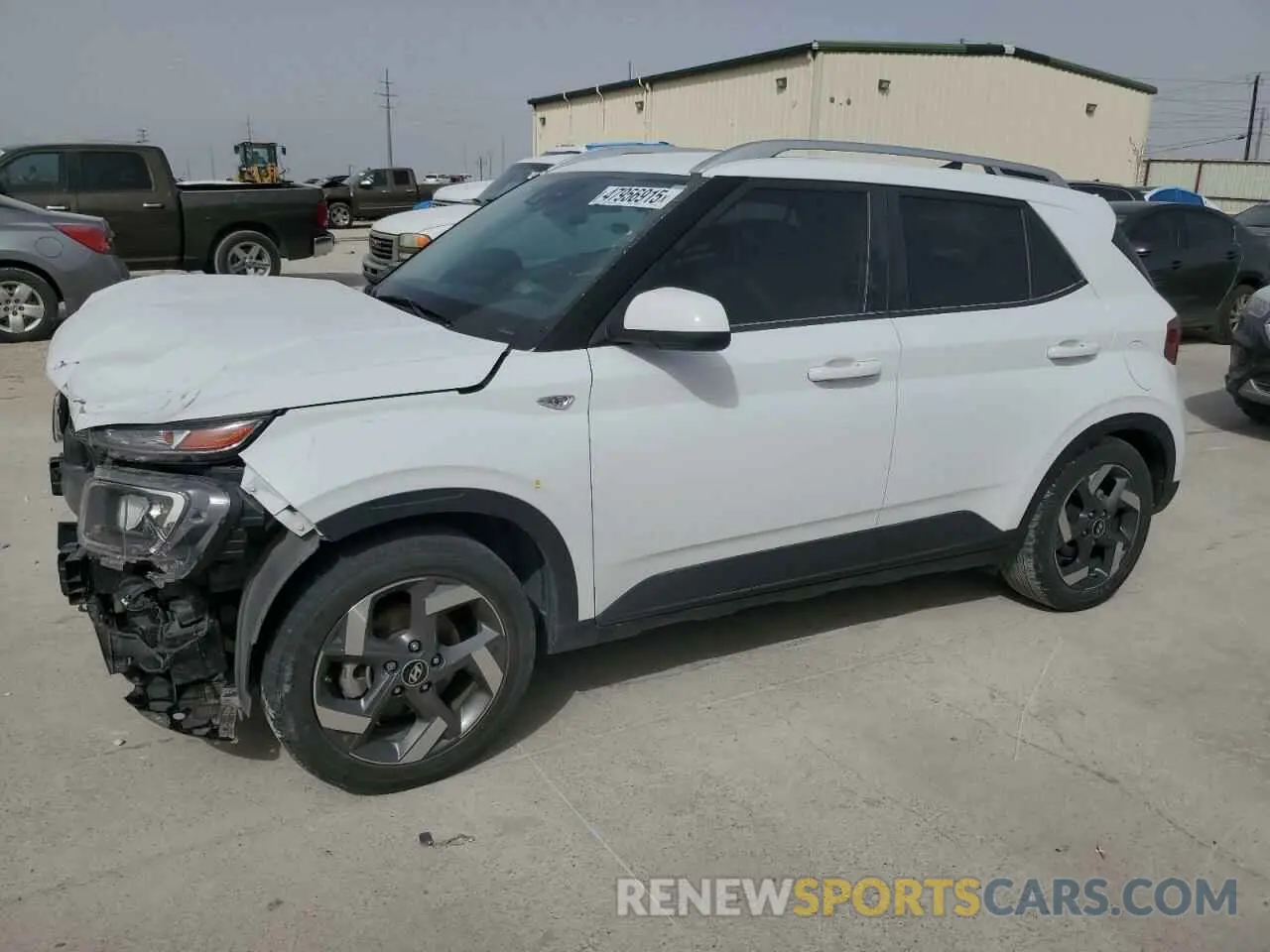1 Photograph of a damaged car KMHRC8A34MU129651 HYUNDAI VENUE 2021