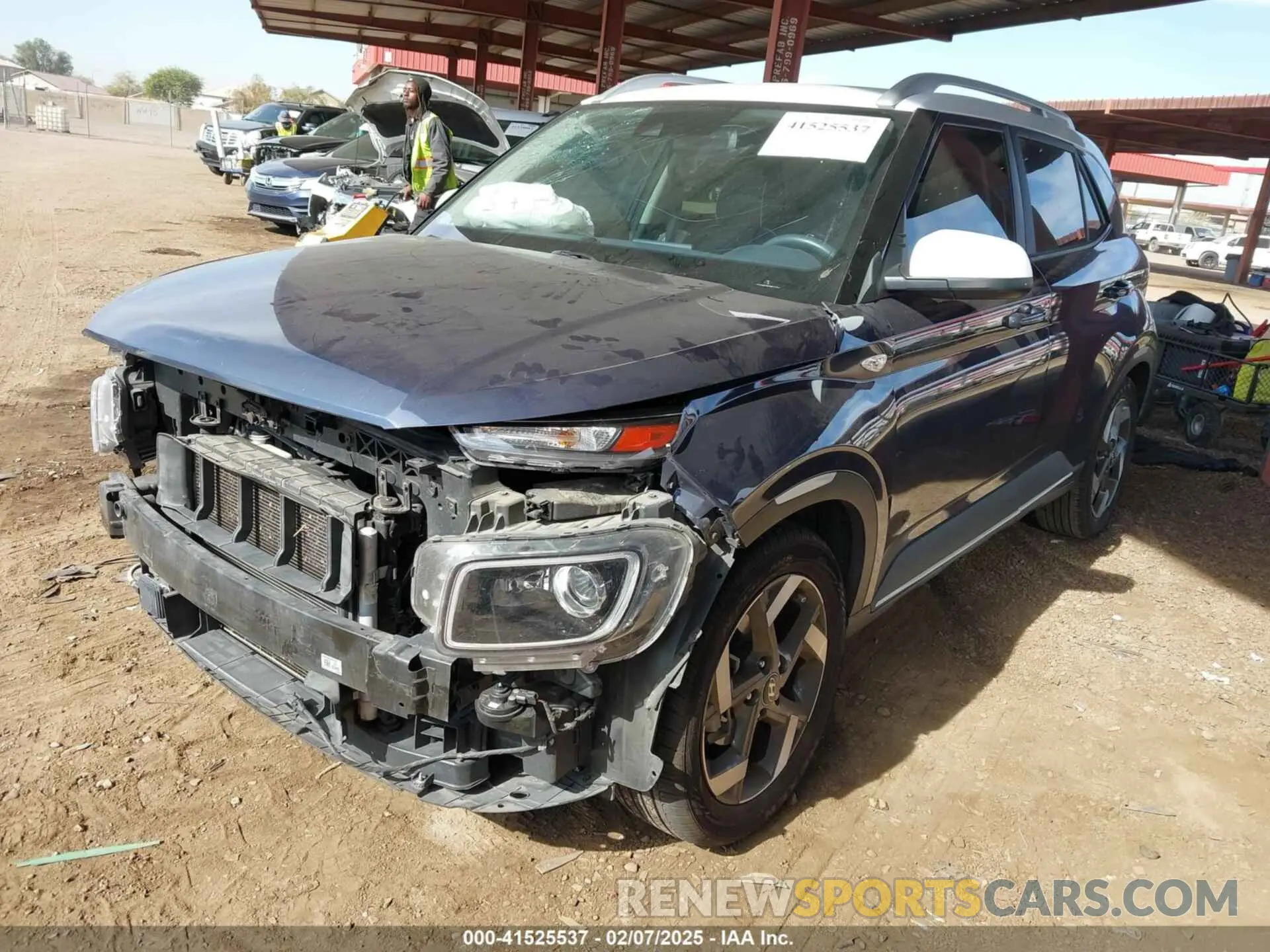 2 Photograph of a damaged car KMHRC8A36MU127402 HYUNDAI VENUE 2021