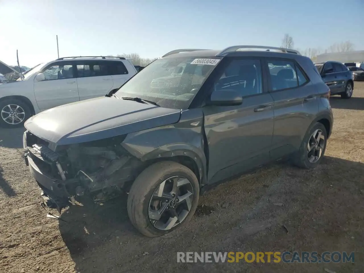 1 Photograph of a damaged car KMHRC8A38MU126817 HYUNDAI VENUE 2021