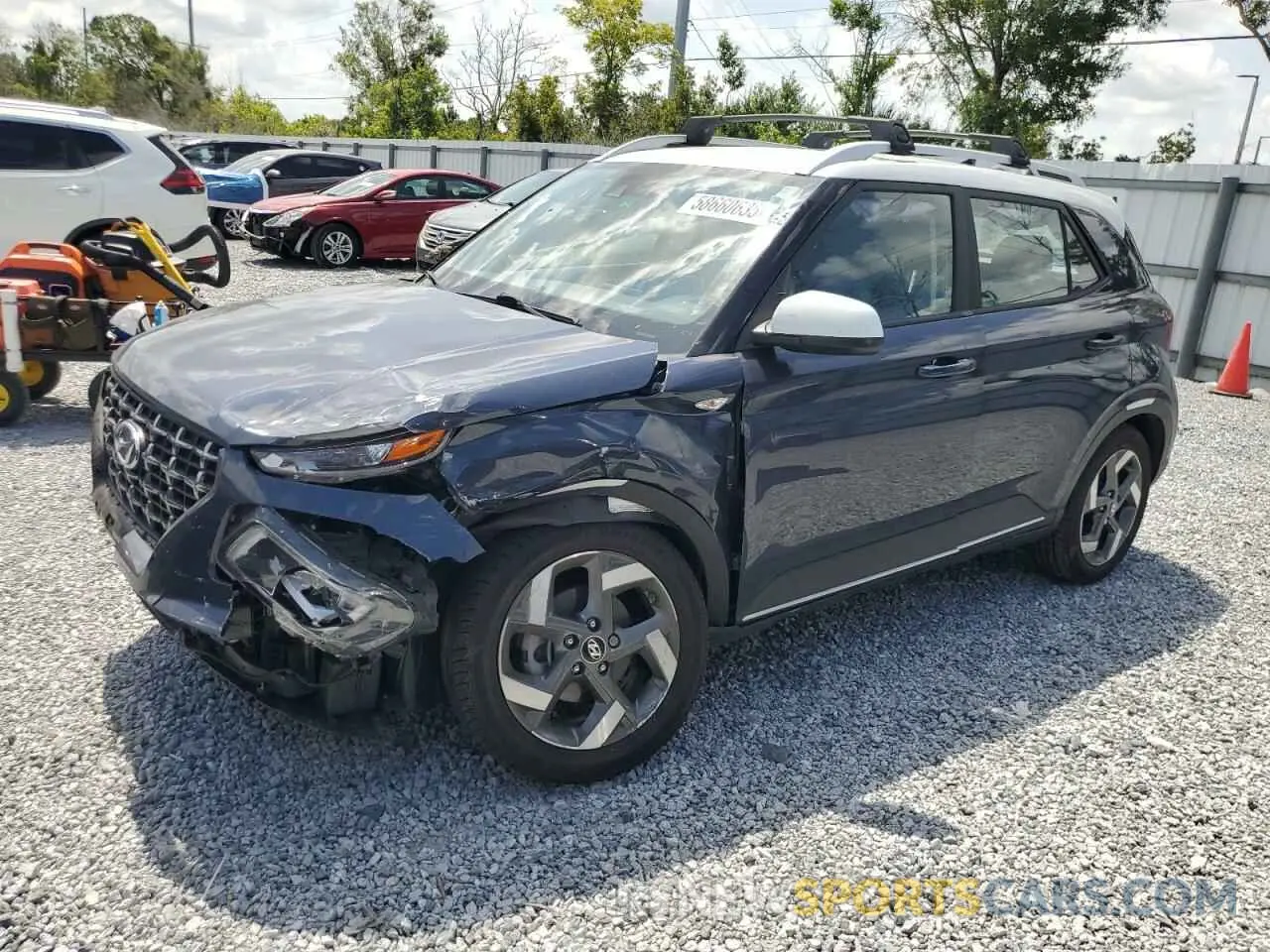1 Photograph of a damaged car KMHRC8A39MU126390 HYUNDAI VENUE 2021