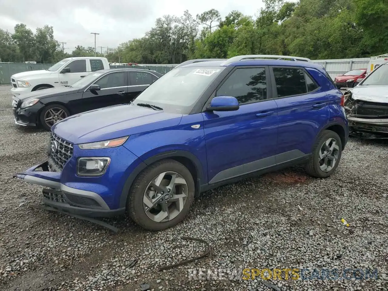 1 Photograph of a damaged car KMHRC8A39MU126552 HYUNDAI VENUE 2021