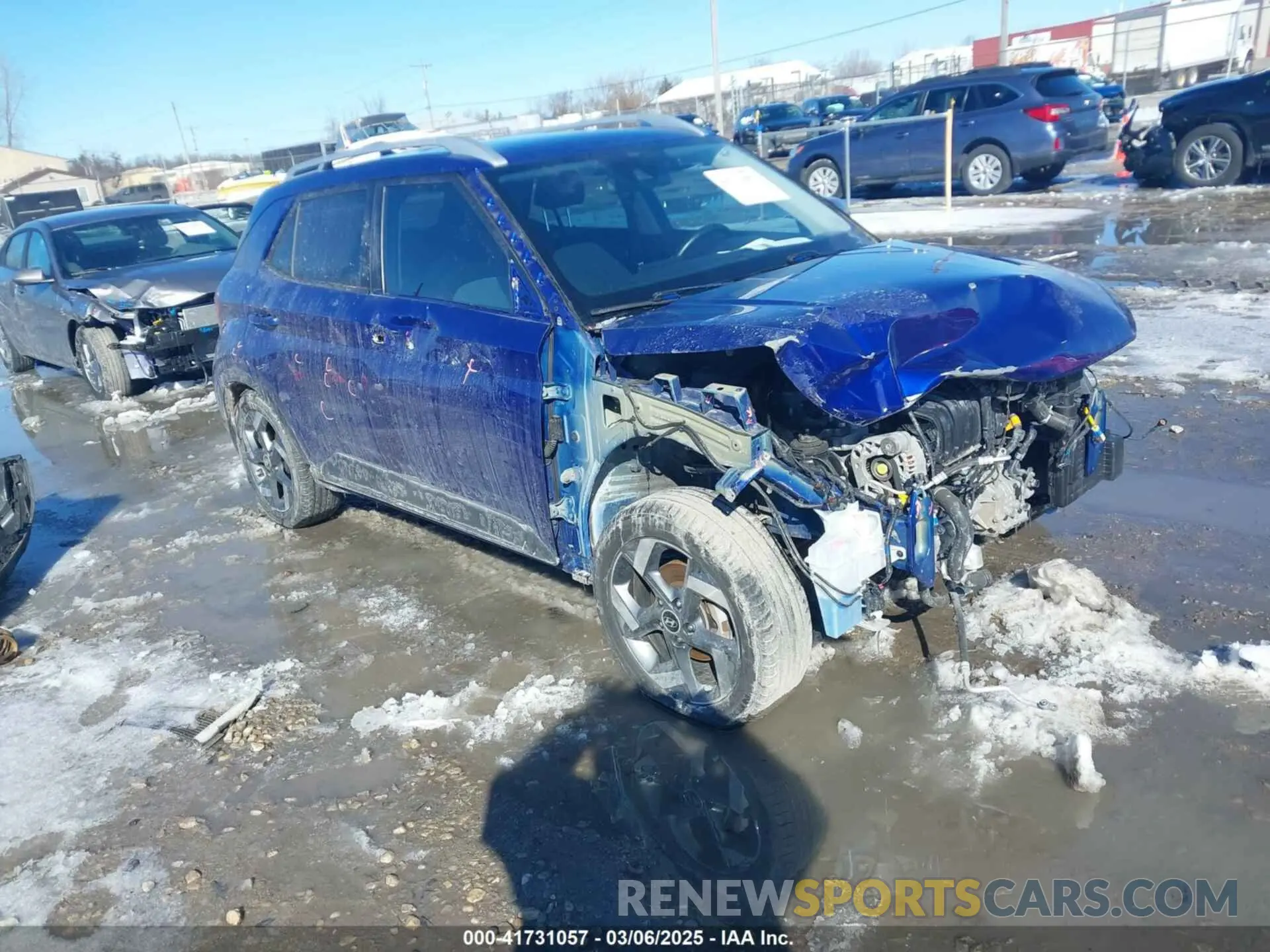 1 Photograph of a damaged car KMHRC8A30NU149414 HYUNDAI VENUE 2022