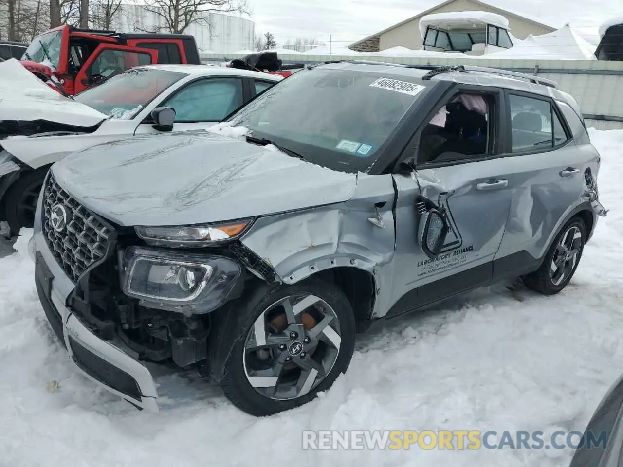 1 Photograph of a damaged car KMHRC8A30NU165919 HYUNDAI VENUE 2022