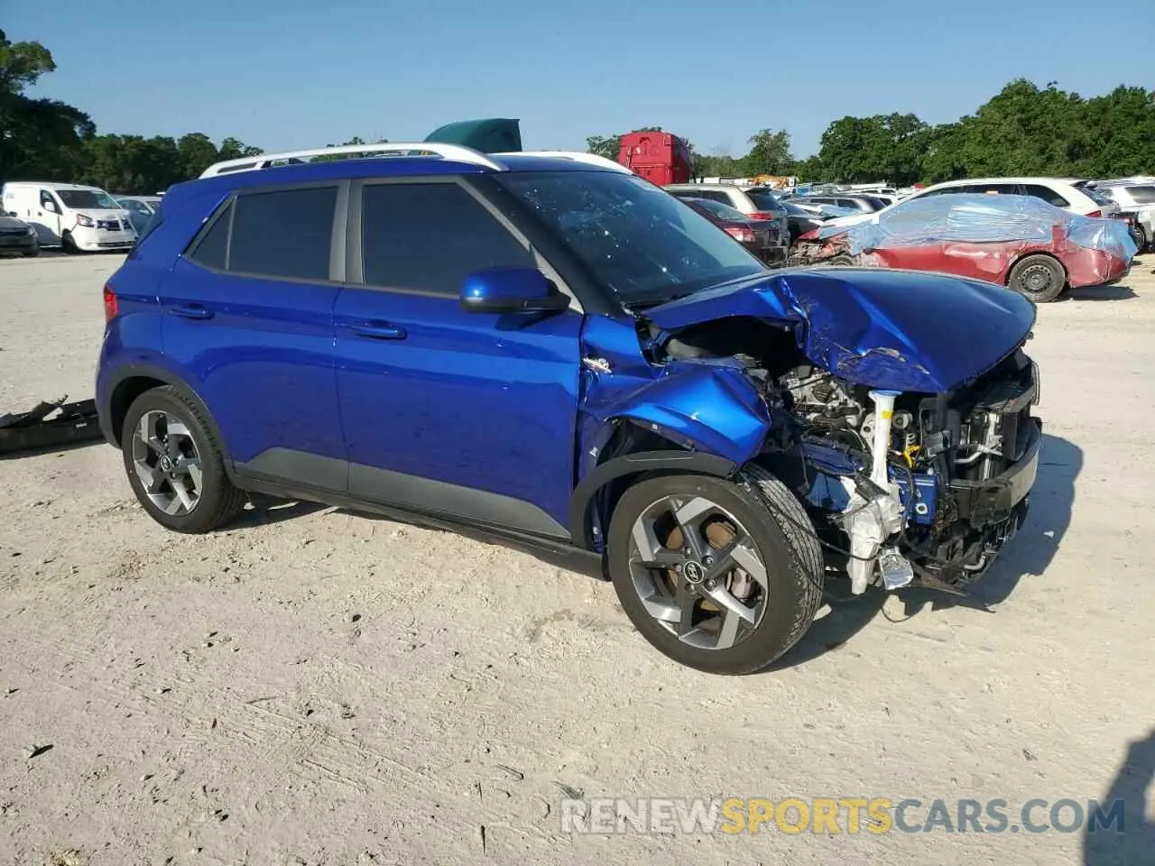 4 Photograph of a damaged car KMHRC8A31NU192840 HYUNDAI VENUE 2022