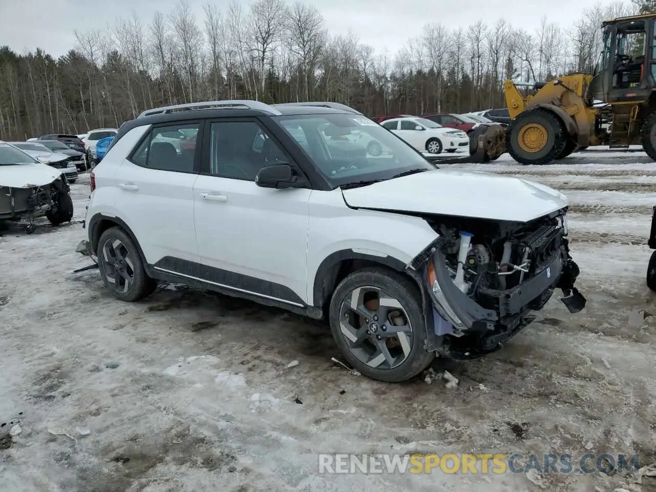 4 Photograph of a damaged car KMHRC8A33NU205829 HYUNDAI VENUE 2022