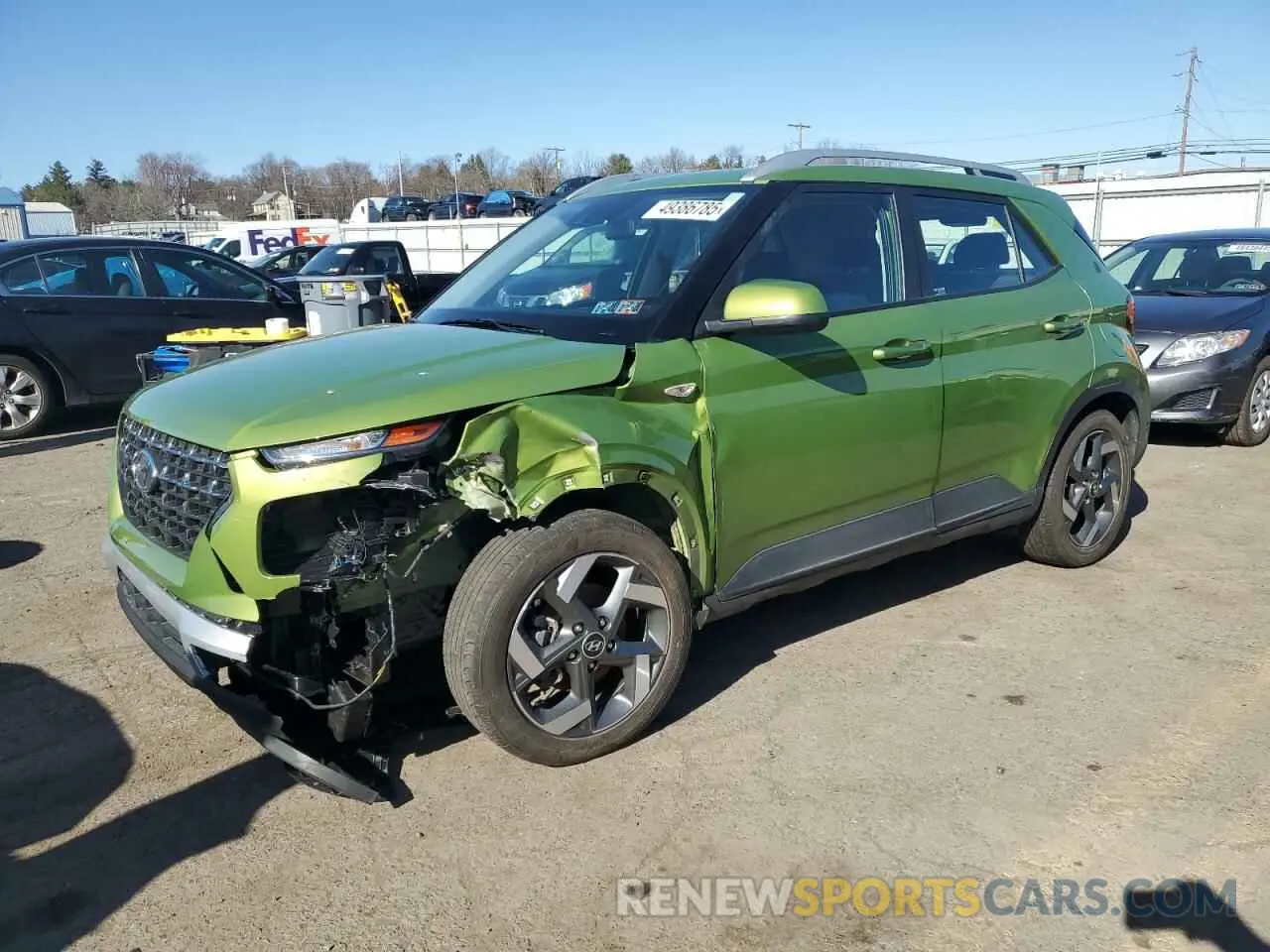 1 Photograph of a damaged car KMHRC8A34NU165891 HYUNDAI VENUE 2022