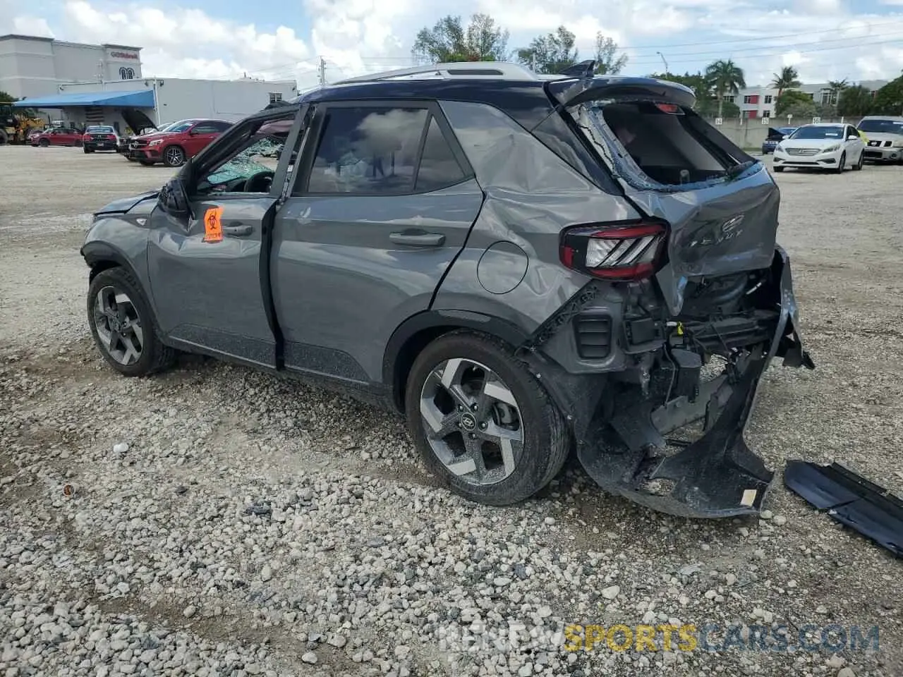 2 Photograph of a damaged car KMHRC8A34NU166491 HYUNDAI VENUE 2022