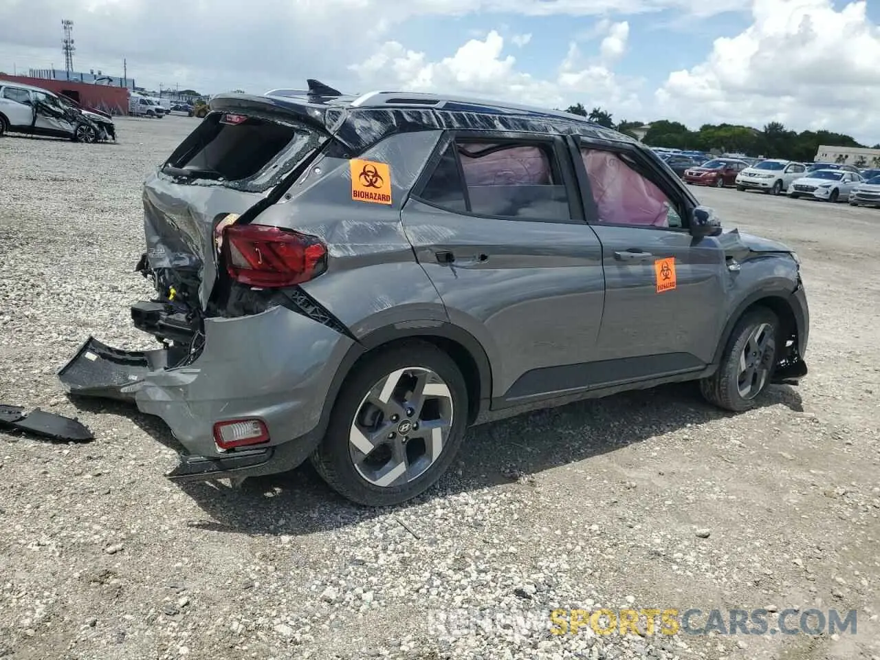 3 Photograph of a damaged car KMHRC8A34NU166491 HYUNDAI VENUE 2022