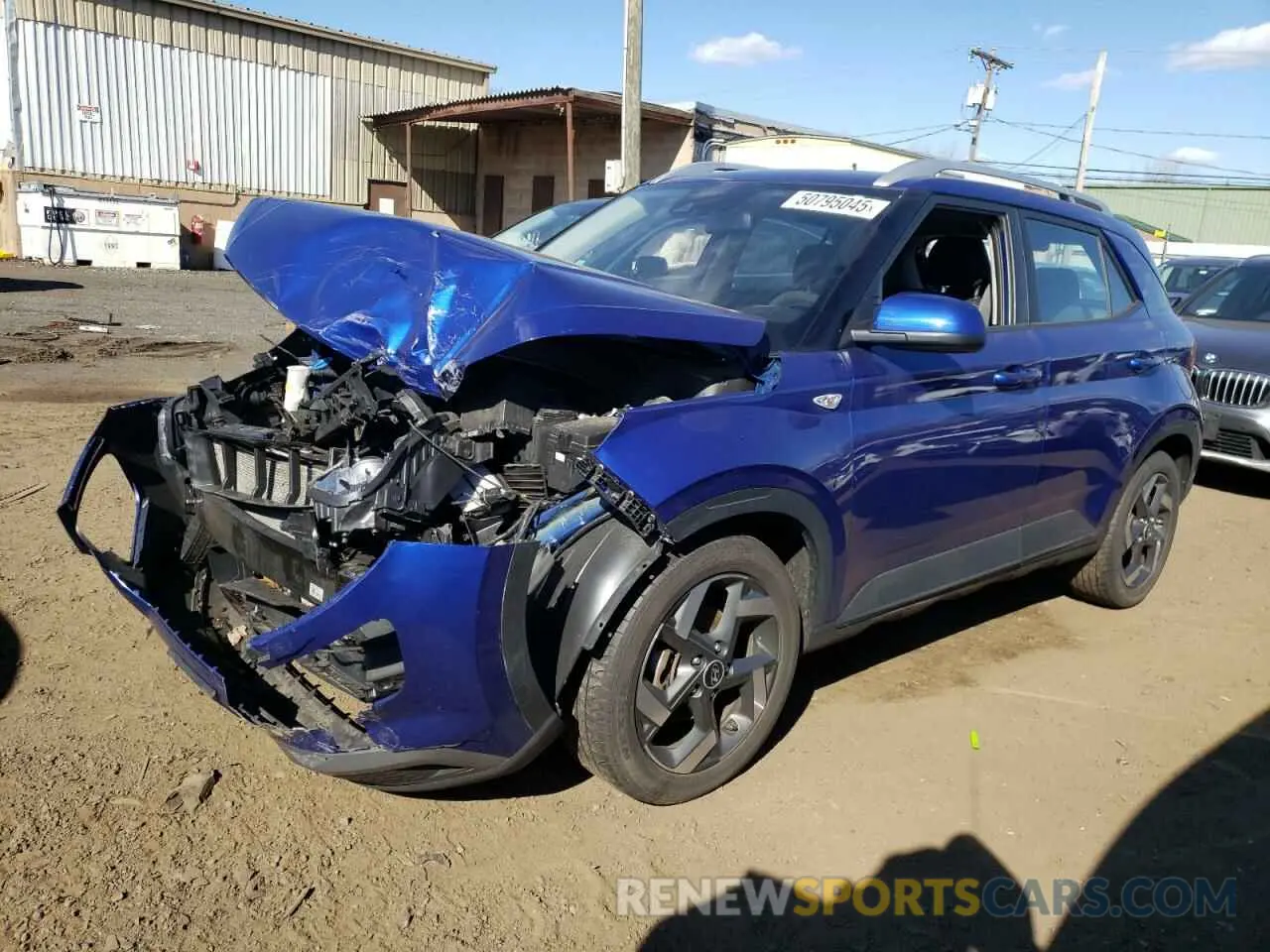 1 Photograph of a damaged car KMHRC8A35NU200454 HYUNDAI VENUE 2022