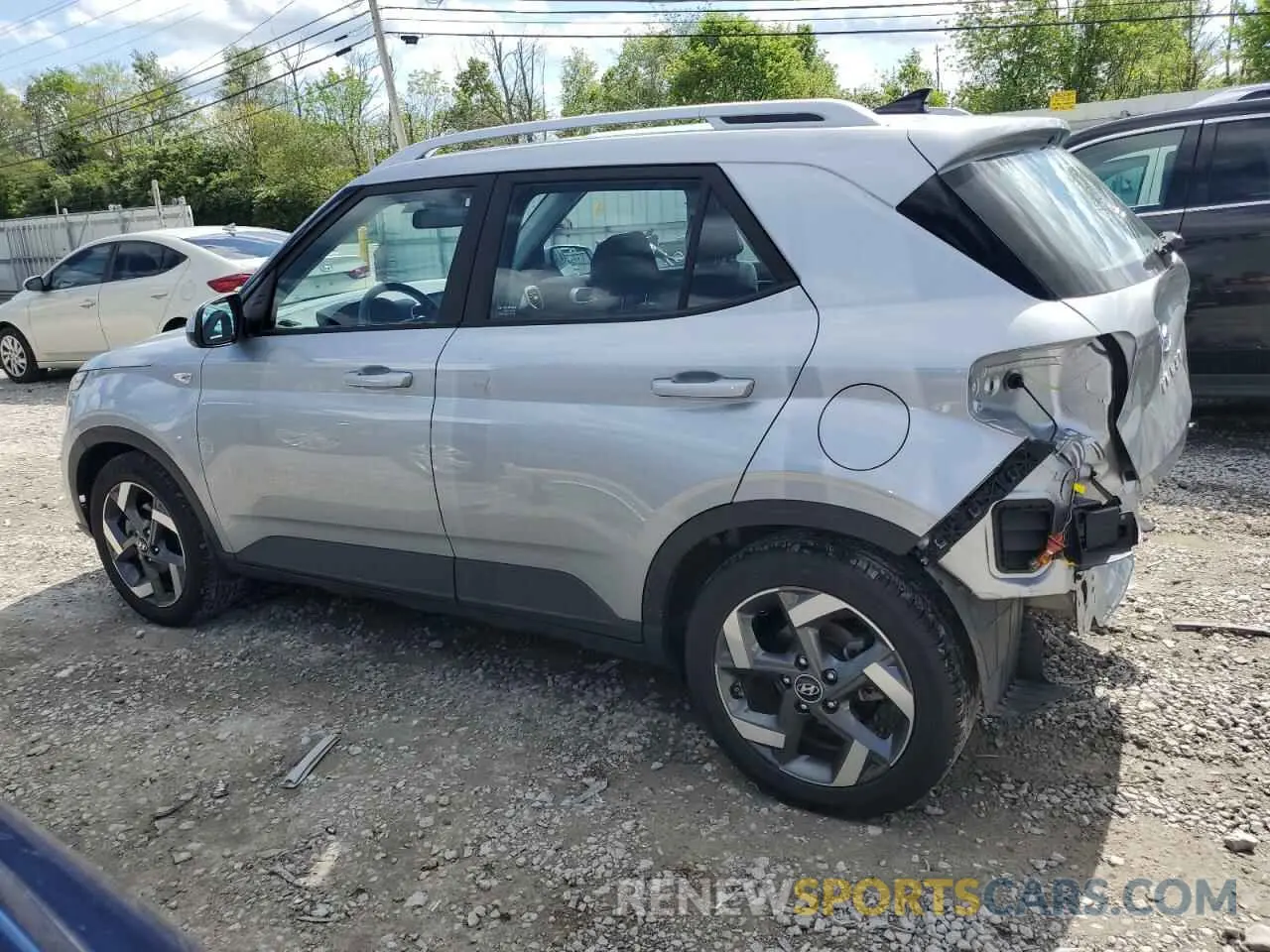 2 Photograph of a damaged car KMHRC8A36NU199833 HYUNDAI VENUE 2022