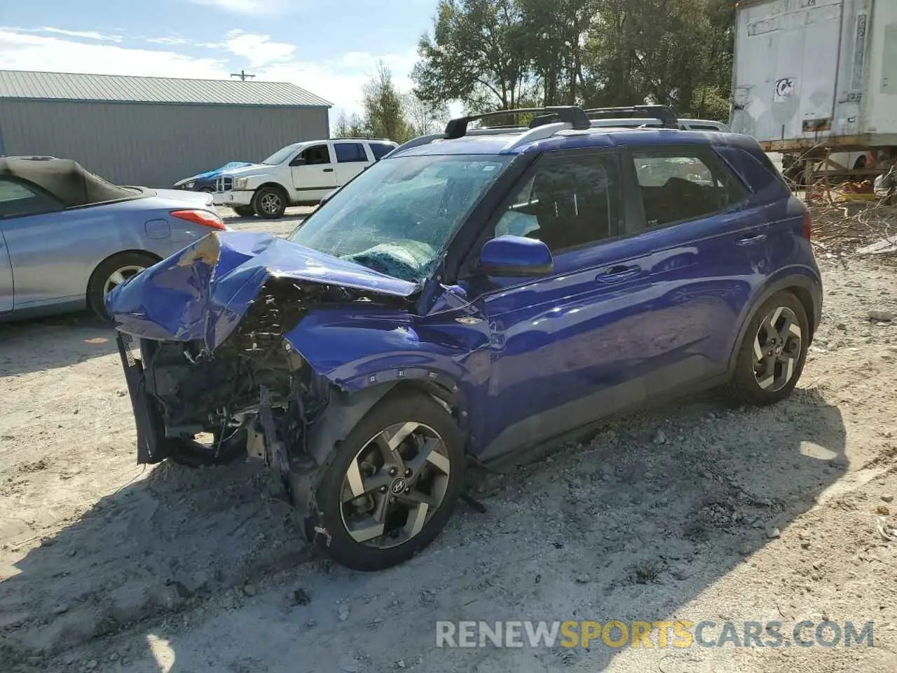 1 Photograph of a damaged car KMHRC8A37NU148163 HYUNDAI VENUE 2022
