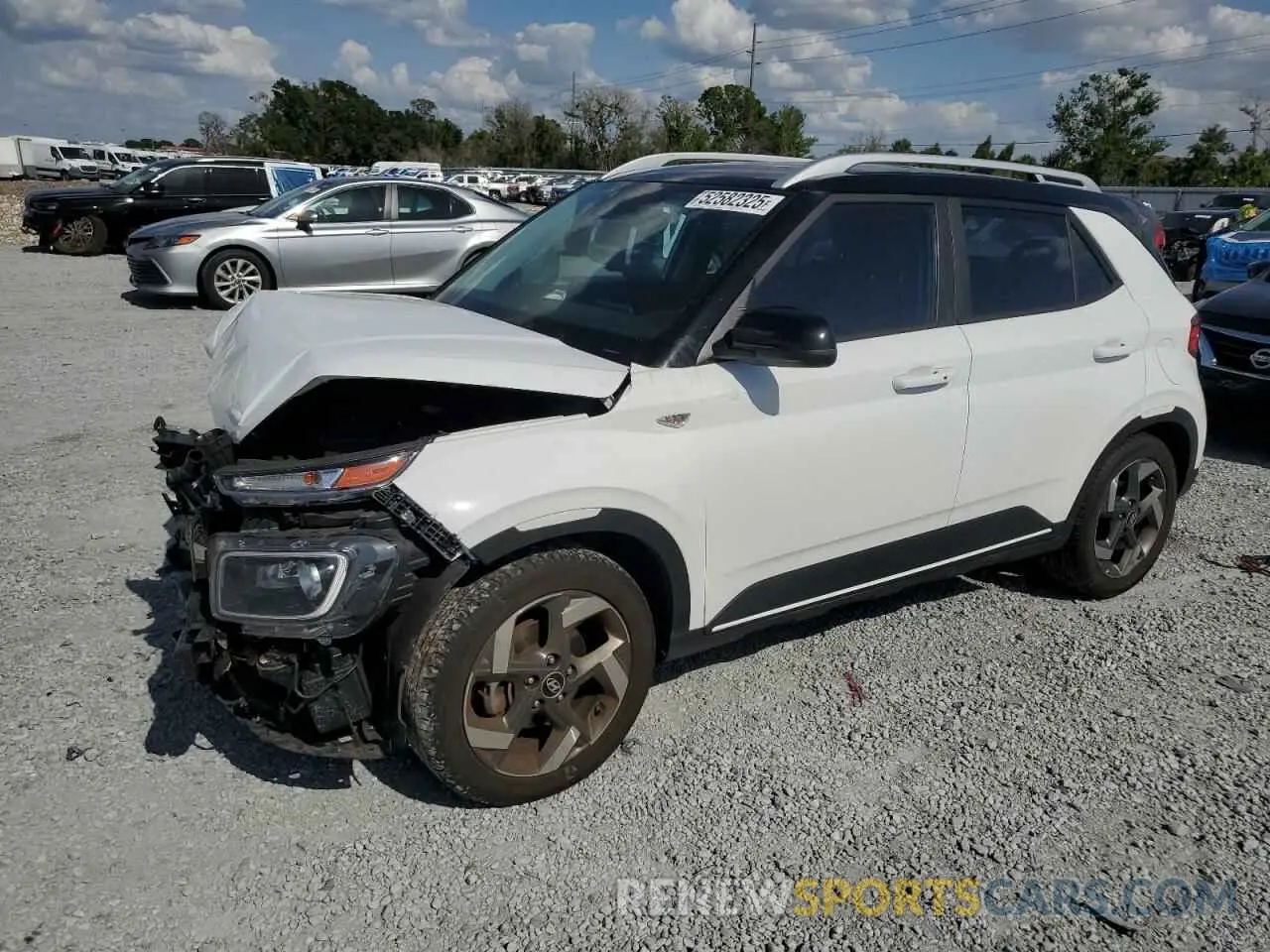 1 Photograph of a damaged car KMHRC8A39NU189331 HYUNDAI VENUE 2022