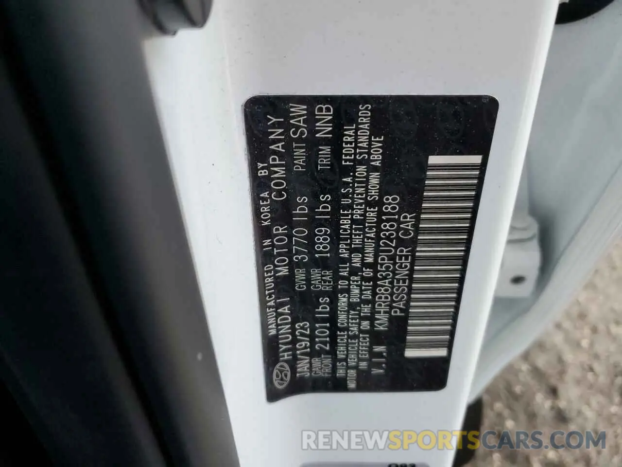 14 Photograph of a damaged car KMHRB8A35PU238188 HYUNDAI VENUE 2023