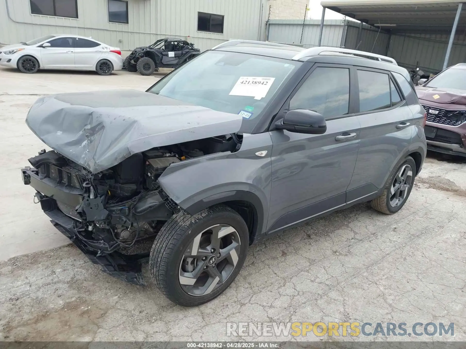 2 Photograph of a damaged car KMHRC8A37PU223771 HYUNDAI VENUE 2023