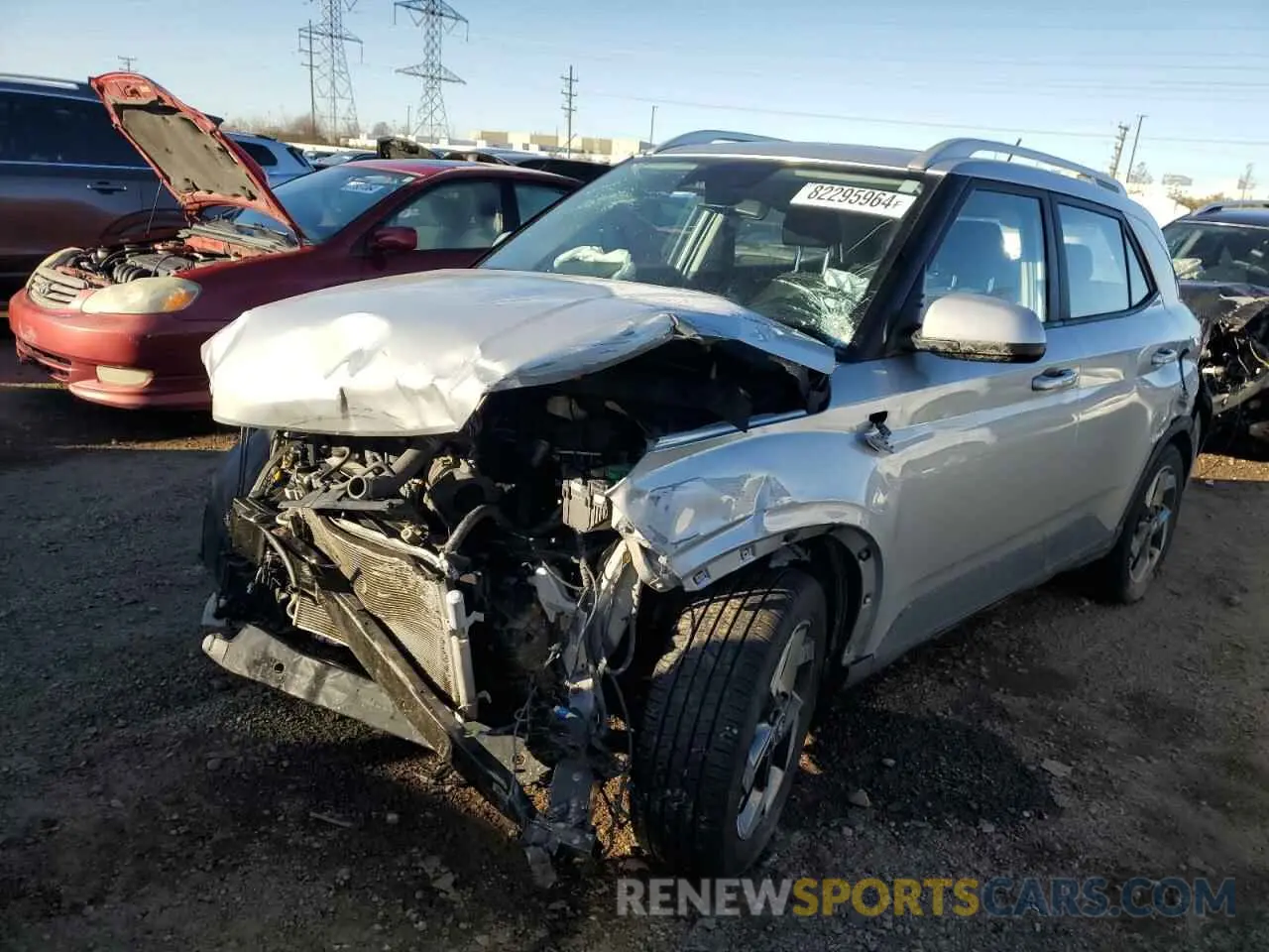 1 Photograph of a damaged car KMHRC8A38PU218109 HYUNDAI VENUE 2023