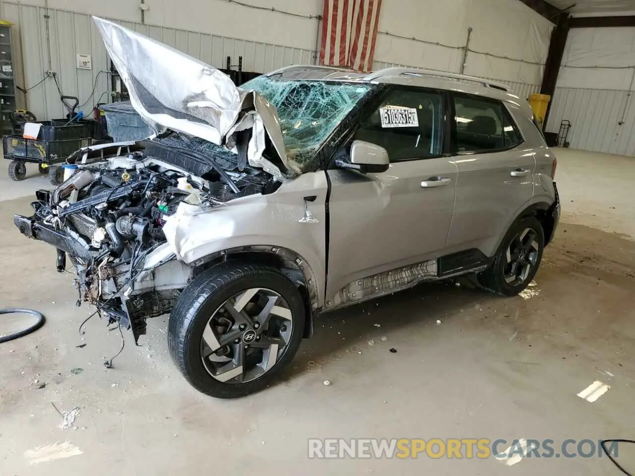 1 Photograph of a damaged car KMHRC8A38PU258982 HYUNDAI VENUE 2023