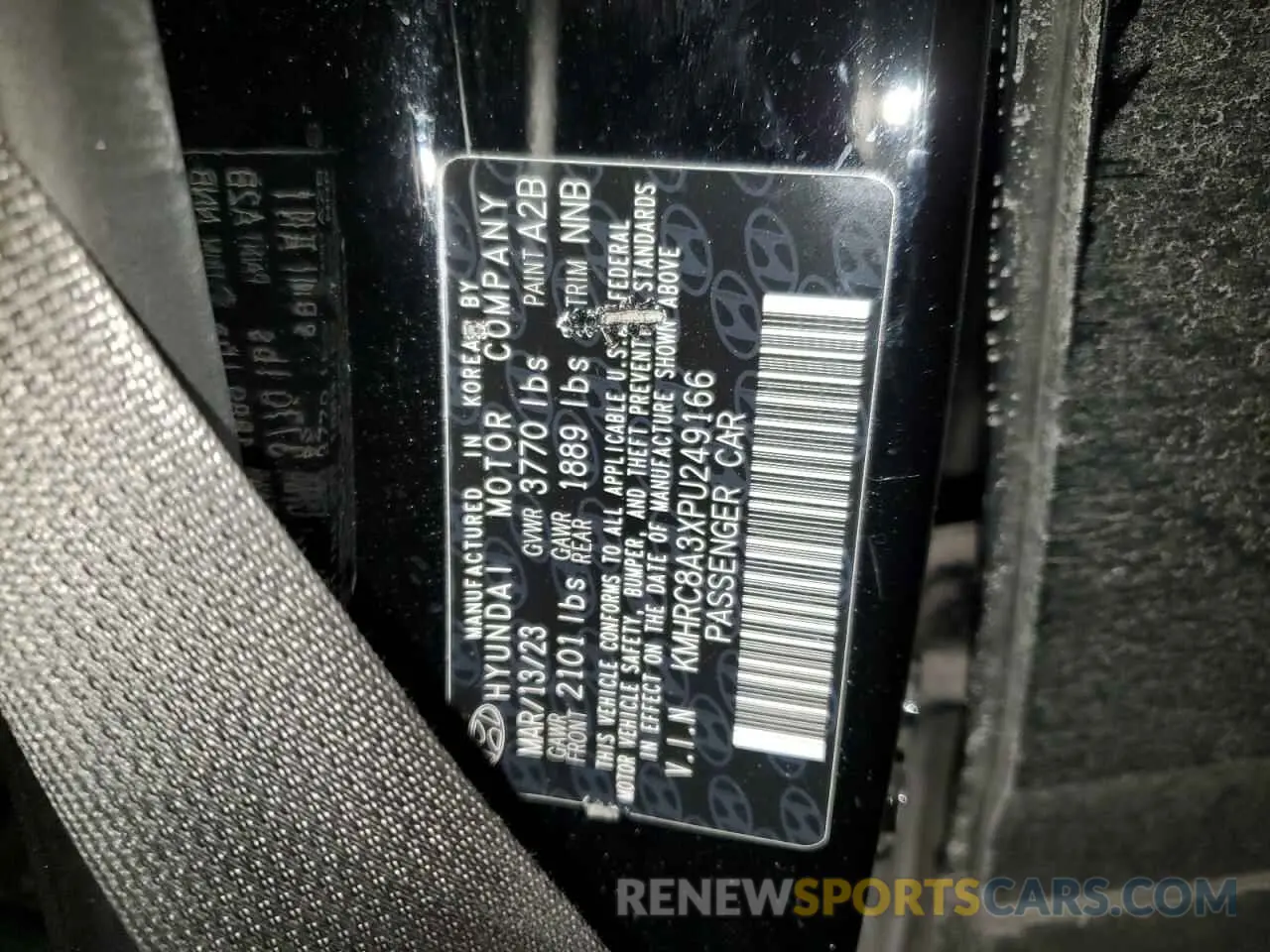 14 Photograph of a damaged car KMHRC8A3XPU249166 HYUNDAI VENUE 2023