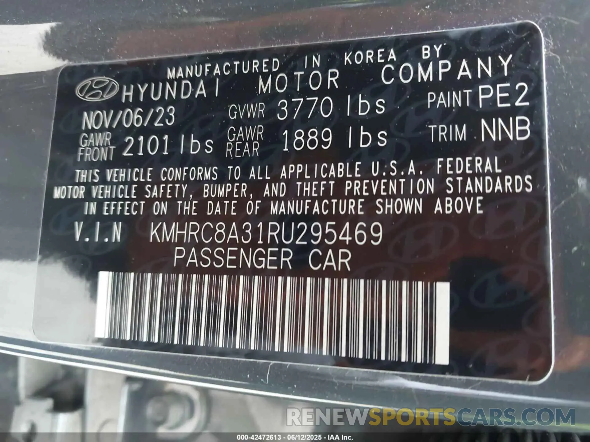 9 Photograph of a damaged car KMHRC8A31RU295469 HYUNDAI VENUE 2024