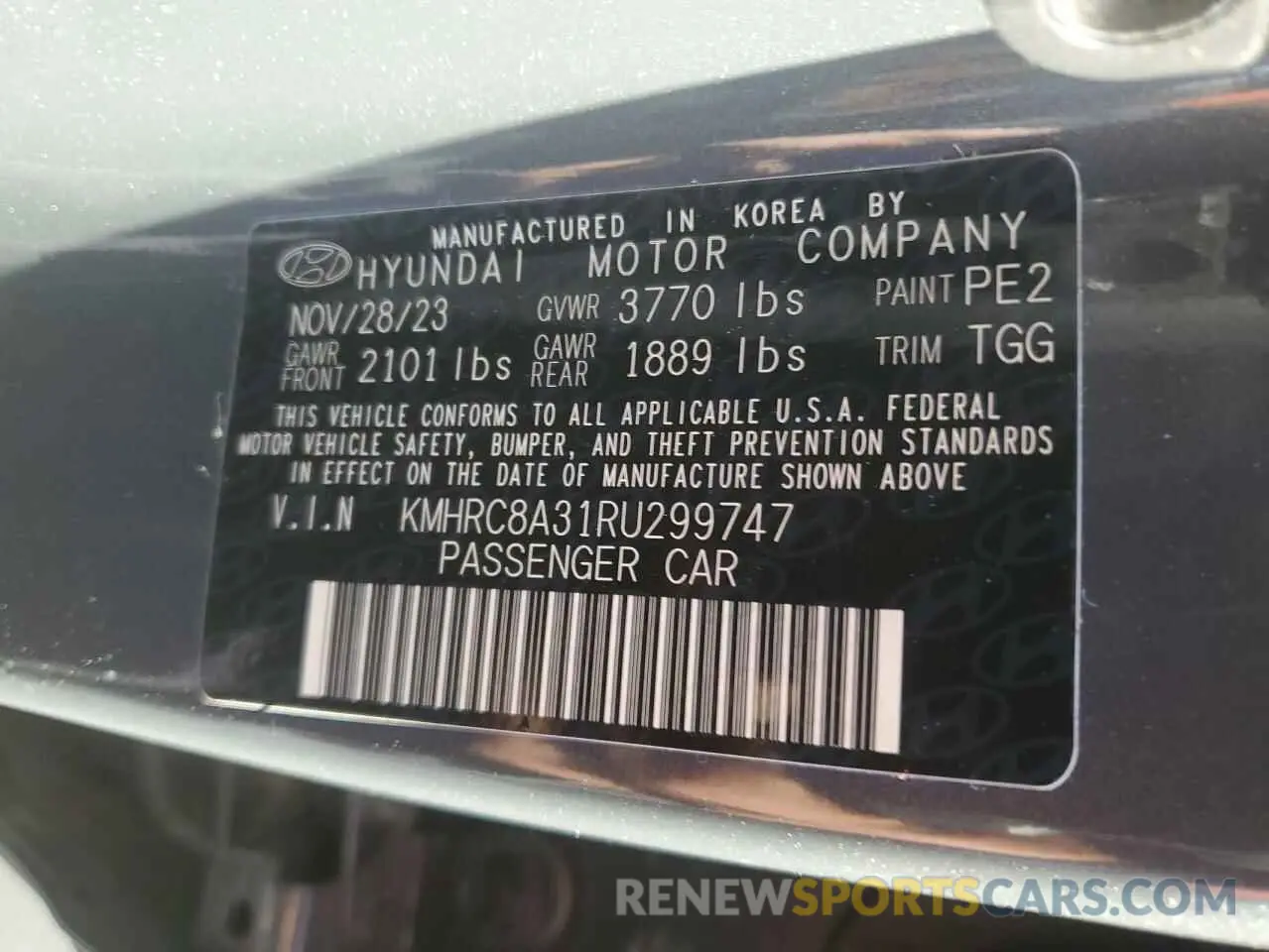 12 Photograph of a damaged car KMHRC8A31RU299747 HYUNDAI VENUE 2024