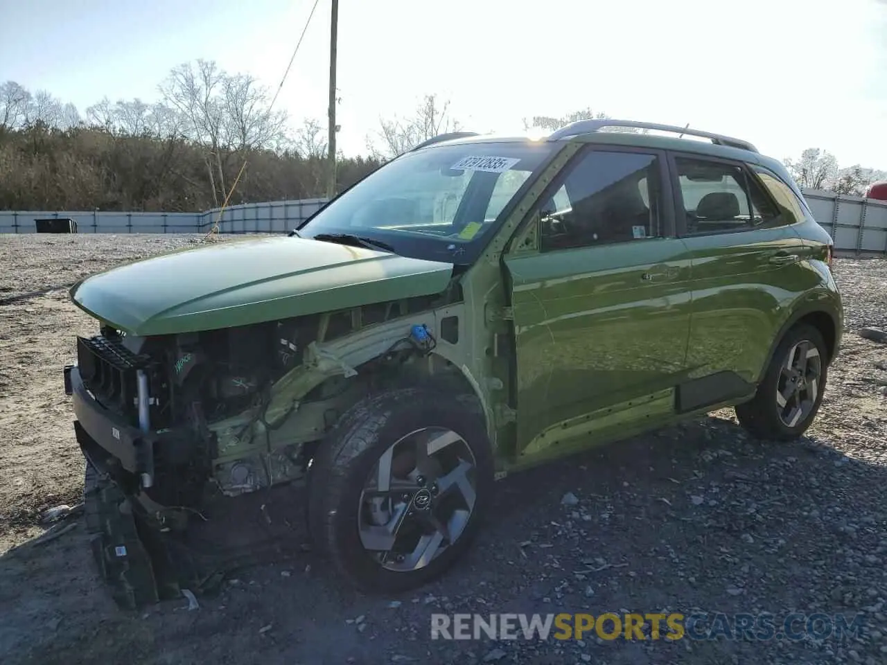 1 Photograph of a damaged car KMHRC8A35RU310278 HYUNDAI VENUE 2024