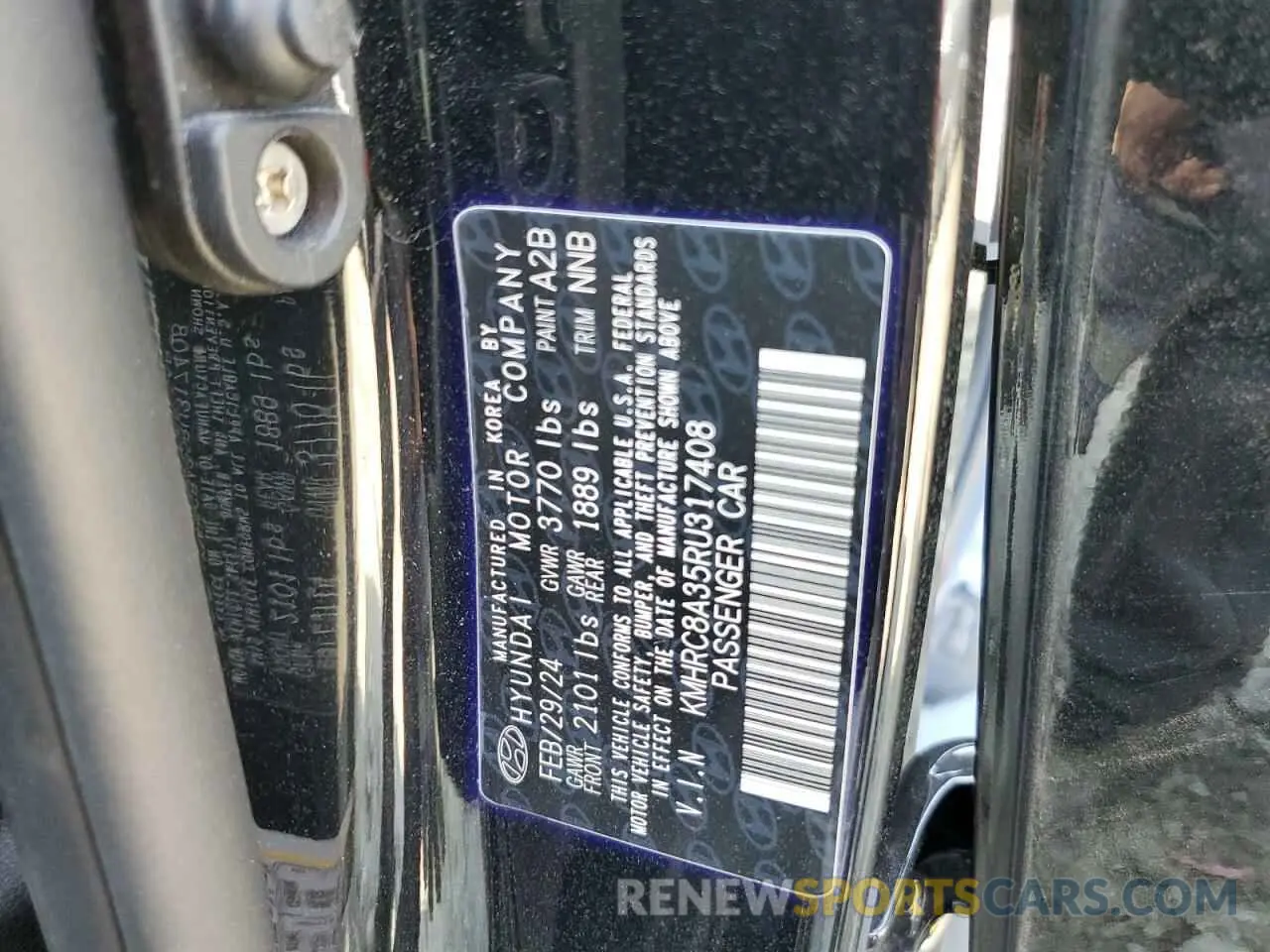 15 Photograph of a damaged car KMHRC8A35RU317408 HYUNDAI VENUE 2024