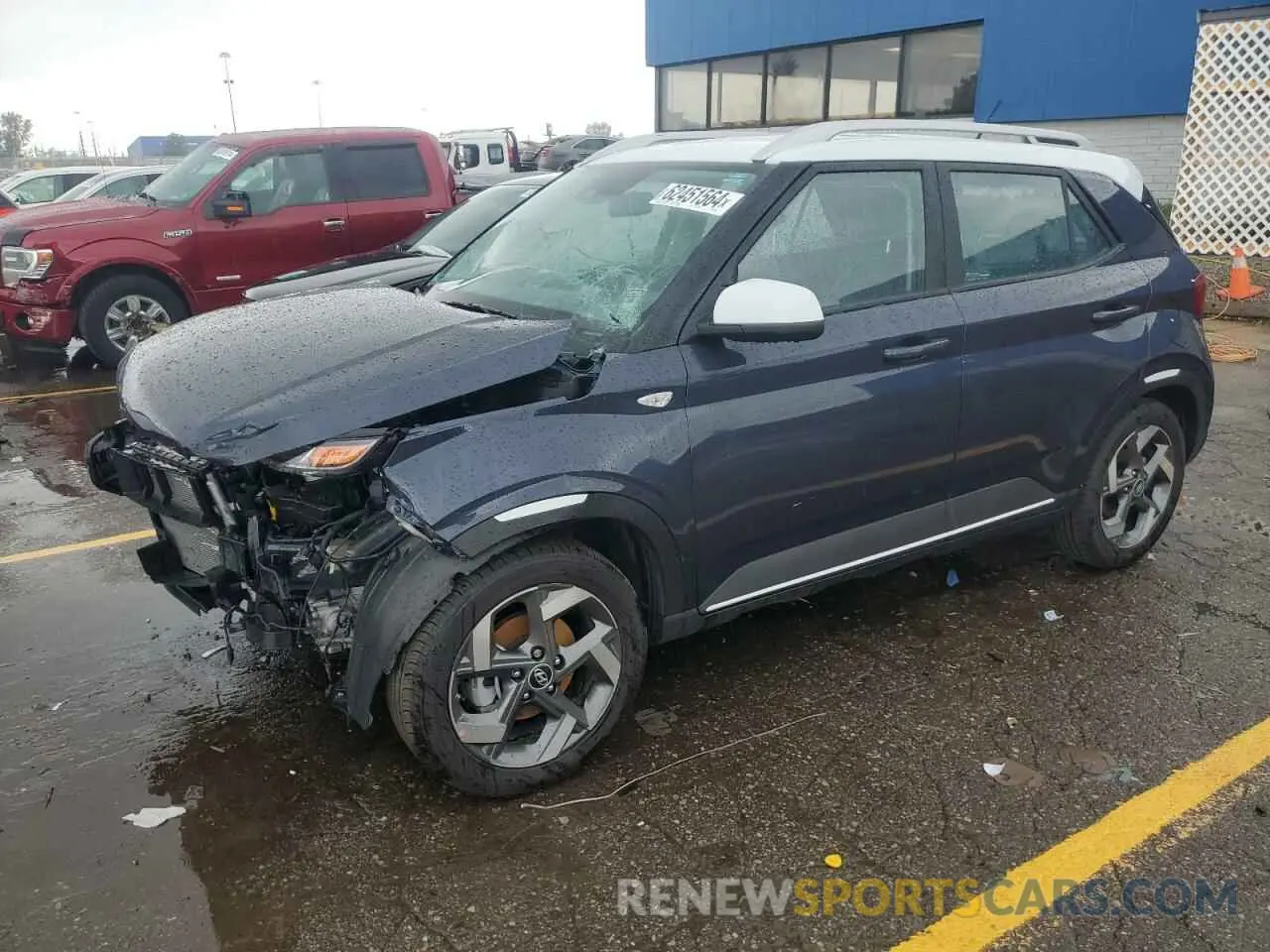 1 Photograph of a damaged car KMHRC8A36RU297850 HYUNDAI VENUE 2024
